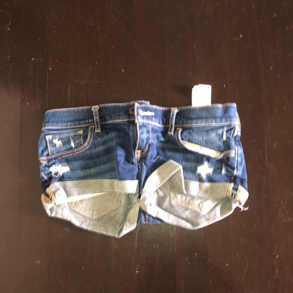 Abercrombie denim cuffed shorts